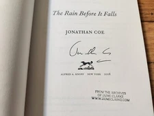 Jonathan Coe SIGNED The Rain Before It Falls 2007 Advance Reader's Copy SC COA