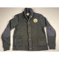 Fore Axel  Hudson Kids Boys XL Gray Shawl Collar Cardigan Sweater Patch Pockets