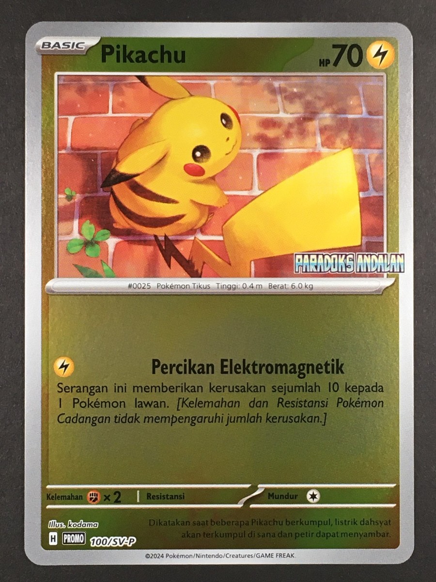 Pikachu 100/SV-P Holo Paradoks Andalan PROMO Exclusive Pokemon