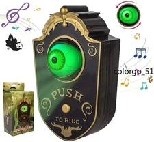 Halloween Sound One Eyed Doorbell Glow Eyeball Horror Prank Prop Bars LED Gifts