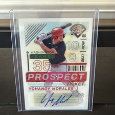pre rookie card 2024 Panini Prospect AUTO Yohandy Morales signed autograph. rookie card picture