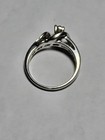 vntg used sterling silver diamond ring marked tested size 6.75 3.3gr — photo 3