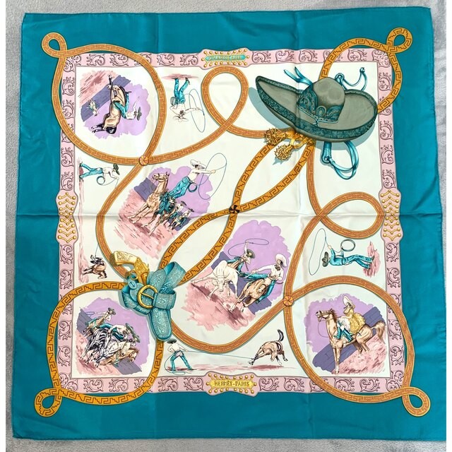 HERMES silk scarf pristine condition luxury vintage accessory