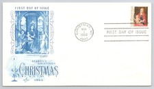 First Day Cover Scott s #1321 5 Cent Christmas Nov 1966 Christmas MI