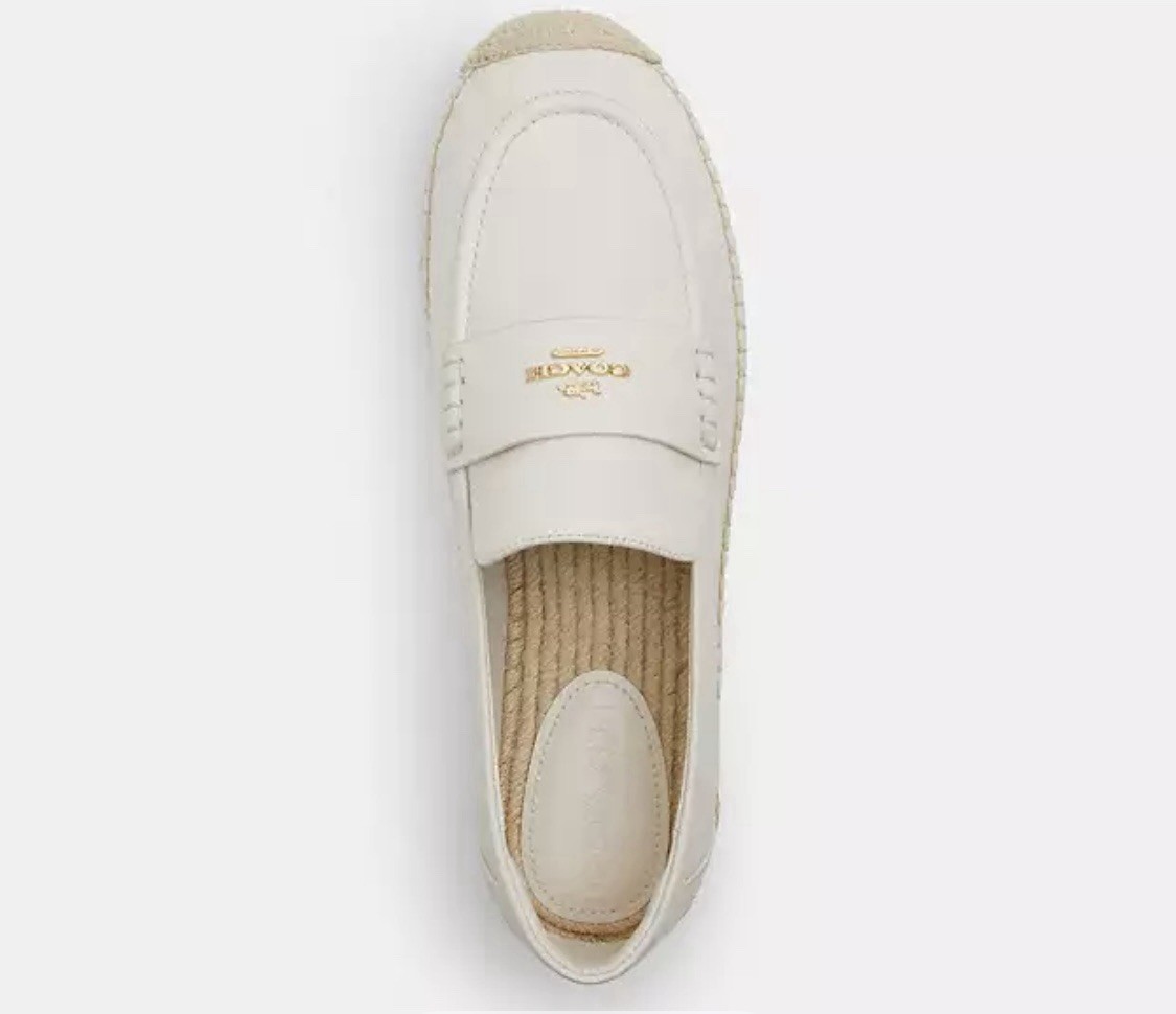 COACH CAP49 Women's Lot of 2 Loafer Espadrille Black & Chalk