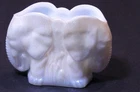 Vintage milk glass elephant toothpick holder