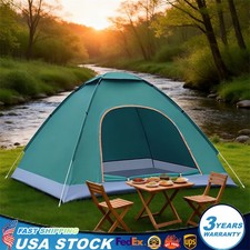 Camping Tent 2-Person Easy Pop Up Tent Instant Cabin Tent Quick Setup Waterproof