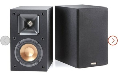 Klipsch R-14M 4in Reference Bookshelf Speaker - 2 Pieces Black for