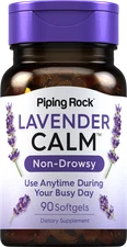 Calm Aid Lavender | 90 Softgels | Non-Drowsy | Non GMO | by Piping Rock
