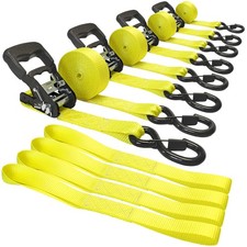 Ratchet Straps Tie Down Kit - 5000lbs Break Strength Heavy Duty Tie Down Straps