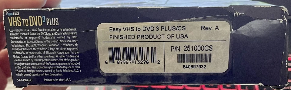 Roxio Easy VHS to DVD 3 Plus Converter - 251000 - New - Image 4 of 4
