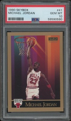 1990/91 SkyBox Basketball #41 Michael Jordan PSA 10 (GEM MT) | eBay