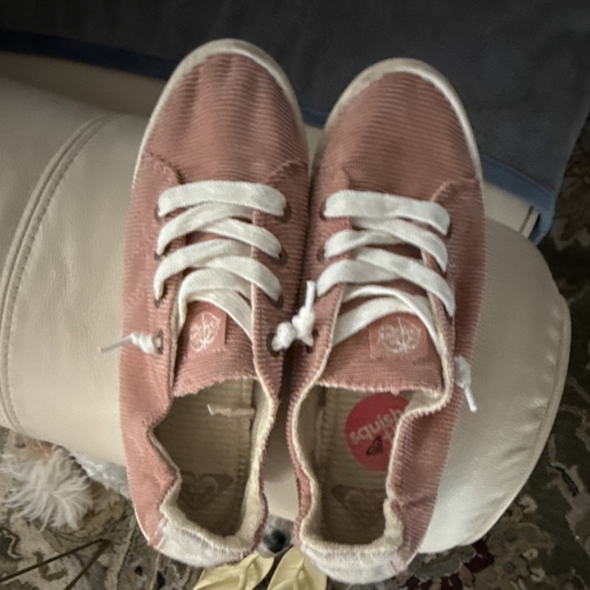 ROXY Pink Corduroy Lace Up Cushioned Low Top Sneakers for Women | eBay