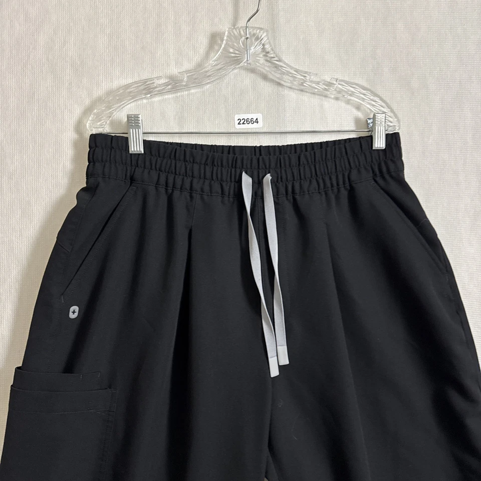 Figs Women’s Size XL/P Black Ultra High Rise Shelby Wide Leg Scrub Pants - Image 4 of 4