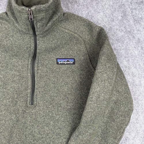 Patagonia Better Sweater Pullover Quarter Zip Fleece Jacket Youth Size XS Green - Picture 5 of 12