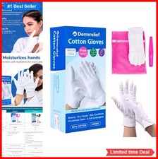 Cotton Gloves for Eczema Psoriasis Dry Hands 100 Cotton Moisturizing Large 7