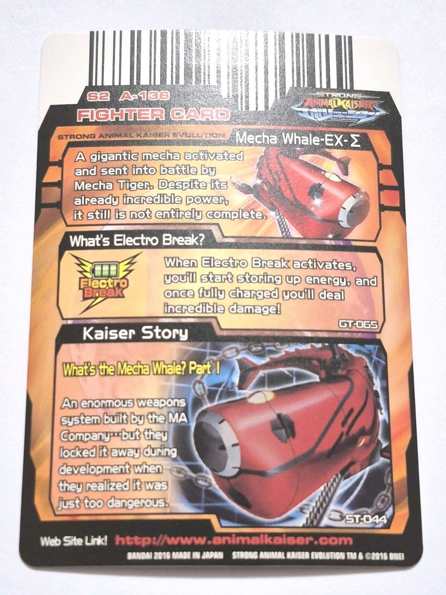 Strong Animal Kaiser S2 Fighter Card (A-136: Mecha Whale-EX) | eBay