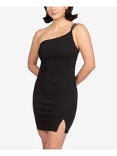 B DARLIN Womens Body Con Short Dress Black Sleeveless Scuba Crepe Juniors 1516