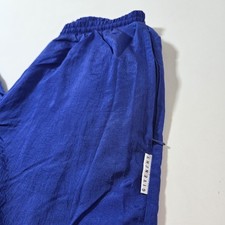 Vintage Givenchy Active Medium Blue Nylon Track Pants Ankle Zips Windbreaker