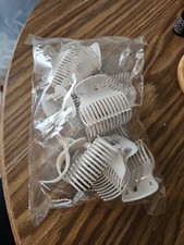 12 Hot Hair Roller Clips Cream Color.