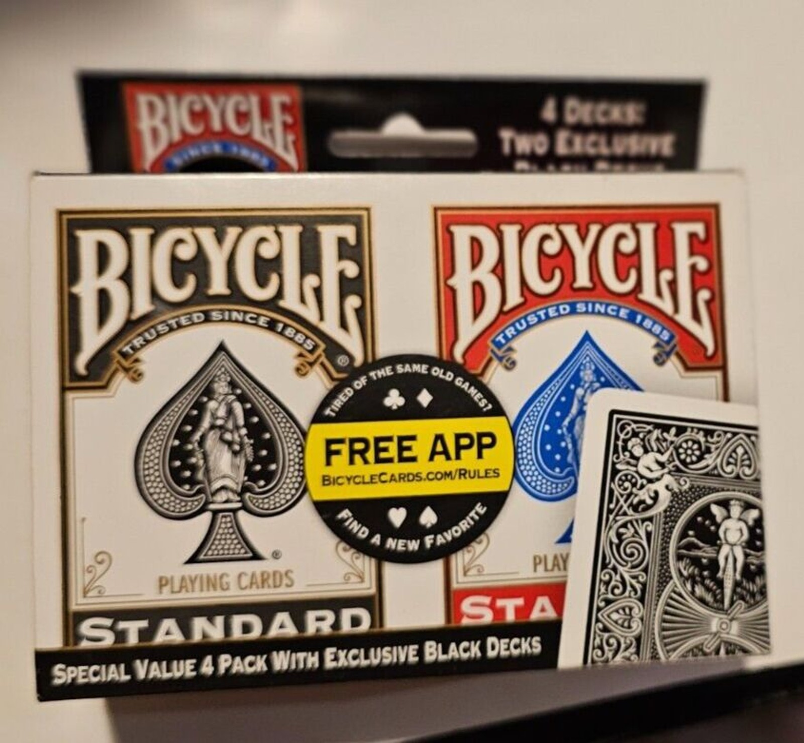 Playing Cards Special Value 4 Pack Bicycle Exclusive Black Decks