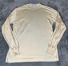 Silkskins Undershirt Womens XL White Silk Long Sleeve Thermal Base Layer Top