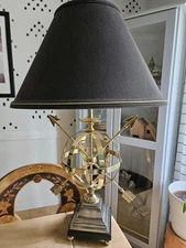 Frederick Cooper Armillary Brass Sphere Table Lamp
