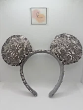 Tokyo Disney Resort Brown sequin Mickey  Ears HeadBand　From japan
