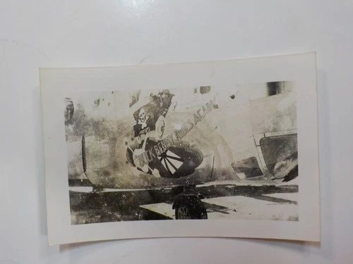 WW2 Photo Military Aircraft Nose Cone Art Bucky Benny Rides Again Skull War WWII