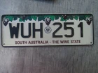 2002 South Australia Wine State optional grapes graphic WUH-251 license plate