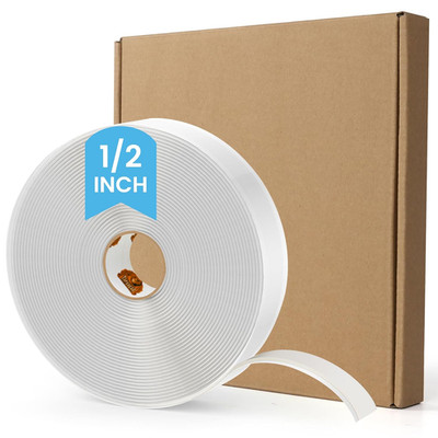 Butyl Tape White 1/2'' x 30' x 1/8'' RV Tape Sealant Waterproof, White Butyl Caulk