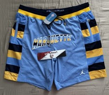 Air Jordan x Just Don Marquette Golden Eagles Shorts 911365-448 Mens Size XL