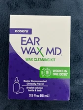 eosera EAR WAX MD WAX Cleaning Kit Ear Wax Removal Solution Bottle & Bulb NIB