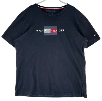 Tommy Hilfiger T-Shirt Col Rond Homme En Coton Manches Courtes Vert Taille XL - Photo 1/4