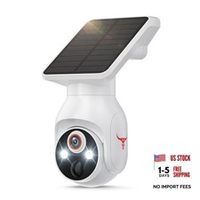 1080p Security Camera Wireless with Solar Panel, AI Human Detection, 2-Way WiFi