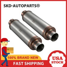 71416 Performance Exhaust Muffler 2.50 Inout Center Round Moderate Sound 2 Pack 71416 Performance Exhaust Muffler 2.50 Inout Center Round Moderate Sound 2 Pack
