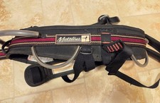 metolius climbing harness with carabiner (locking) and a Bluewater Rope Grab