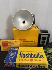 Kodak Brownie Reflex Synchro Vintage Camera with Flasholder. Cleaned  Restored