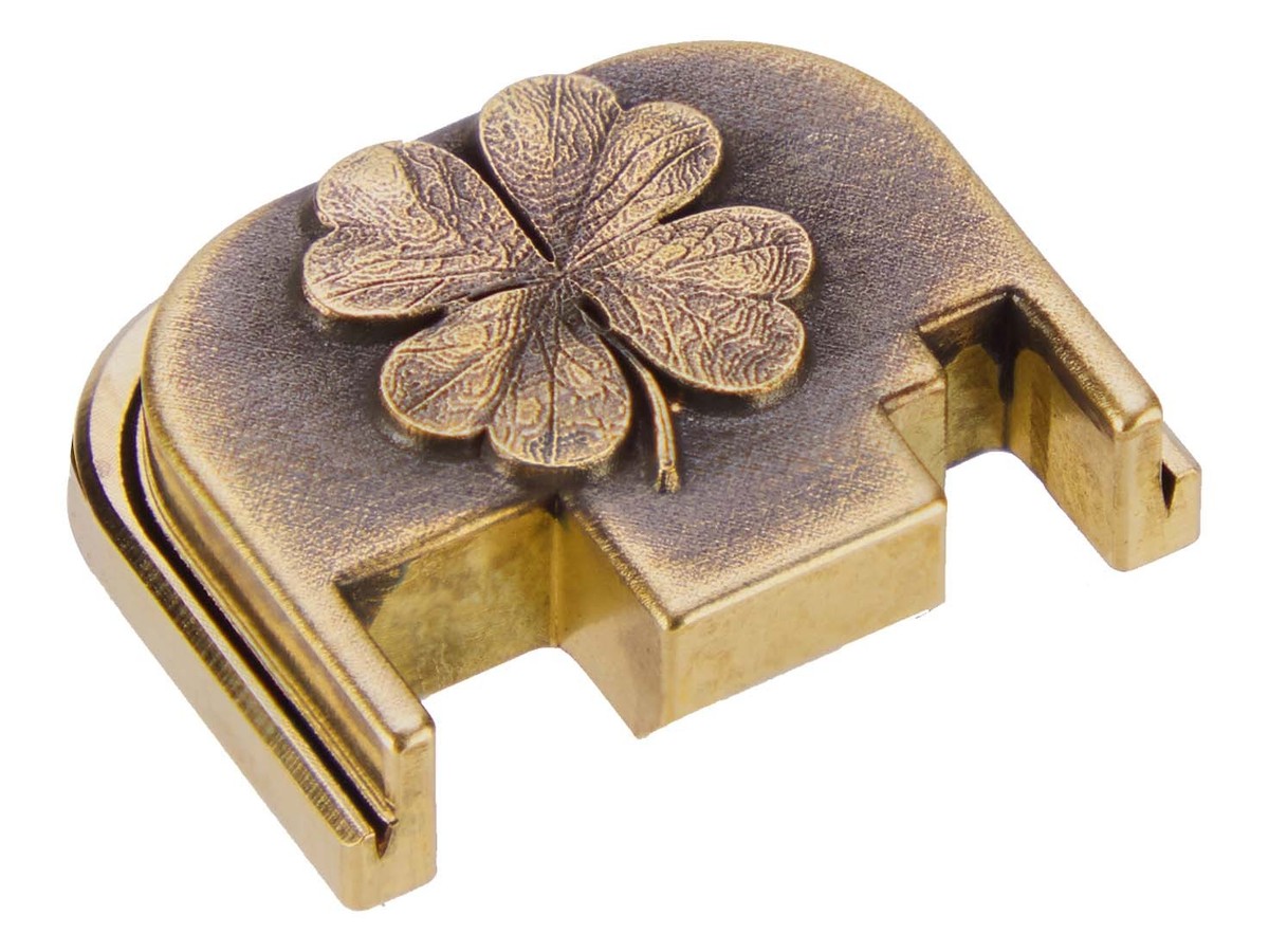 NDZ Brass Glock Gen 1-4 17 19 23 26 40 Slide Cover Back Plate 3D 4