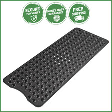 NON SLIP BATHROOM SHOWER MAT Safety Anti Skid Bathtub Quick Dry Drain Holes 