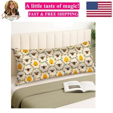 Satin Body Pillow Cover with Zipper - 20x54 Inch Silky Long Pillow Case for W...