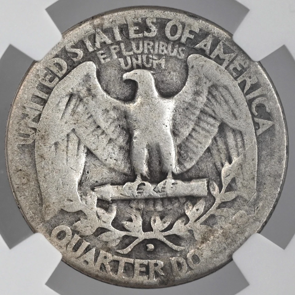 1932-D 25C WASHINGTON SILVER QUARTER - DENVER MINT - NGC AG 3  #8405239-001 - Image 3 of 4