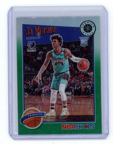 2019-20 Panini NBA Hoops Premium Stock - Hoops Tribute Ja Morant #297 Green