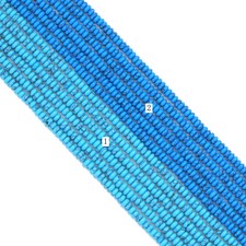 2x4mm Smooth Rondelle Turquoise Beads, Sku U2045