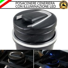 POSACENERE POSA CENERE CENERIERA PER VW T-ROC CON LED BLUE IN ABS