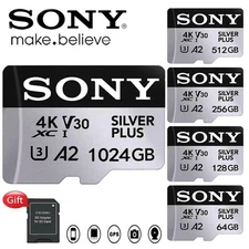 SONY 1TB 512GB 256GB 128GB Micro TF SD Card High Speed Class Flash Memory