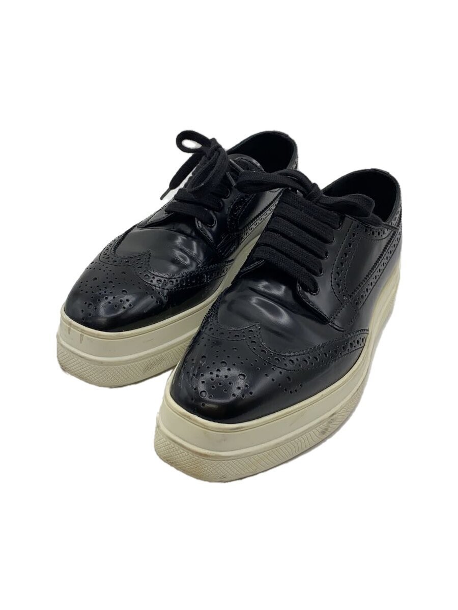 靴 PRADA SPORT wing tip leather shoes black Prada Oxford Wingtip Platform Chunky Derby US 9.5 UK 8.5