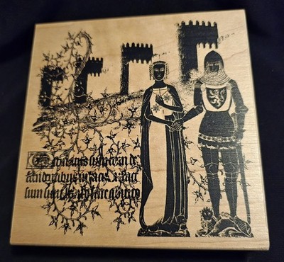 Castle Medieval Knight Lady Lion Gothic  Limited Edition CLUB SCRAP Rubber Stamp