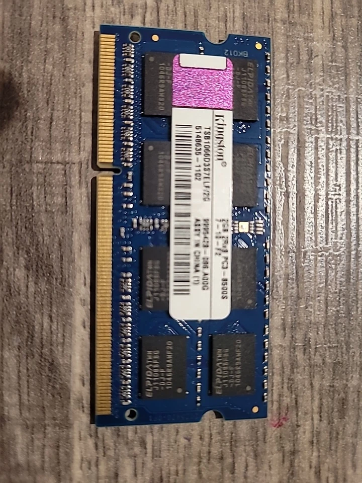 Kingston 2GB 2RX8 PC3-8500S Memory #TSB1066D3S7ELF/2G - Image 2 of 3