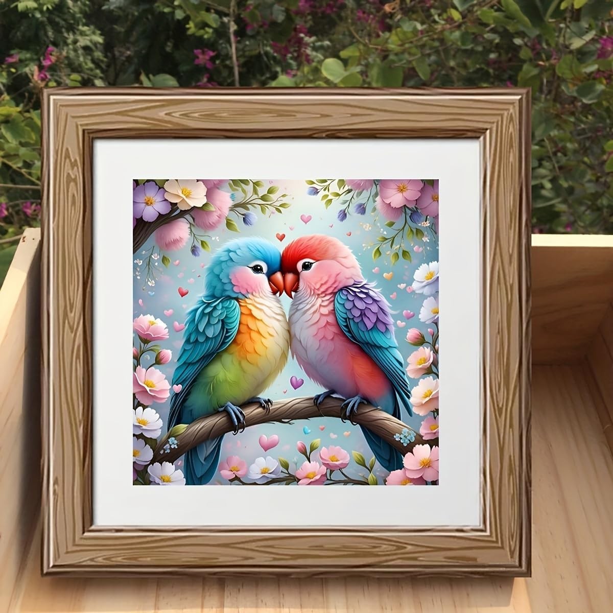 5D Diamond Painting Kits for Adult Beginners, Two Birds on a Branch Diamond Art 